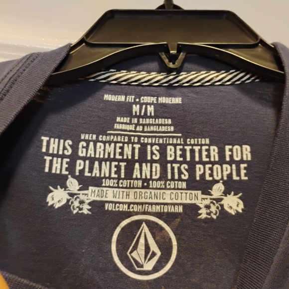 Volcom Organic Cotton Graphic T-Shirt Save Our Ocean Classic Fit Size M - Picture 5 of 5